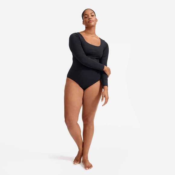 Everlane Black Long Sleeve Bodysuit - Picture 2 of 5